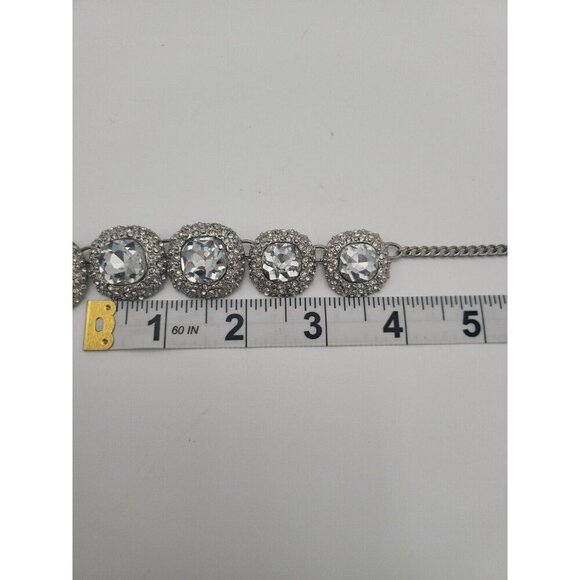 Beautiful Necklace Crystal Large Stone Open Back Crystal Silver Large Chunky - Picture 9 of 9